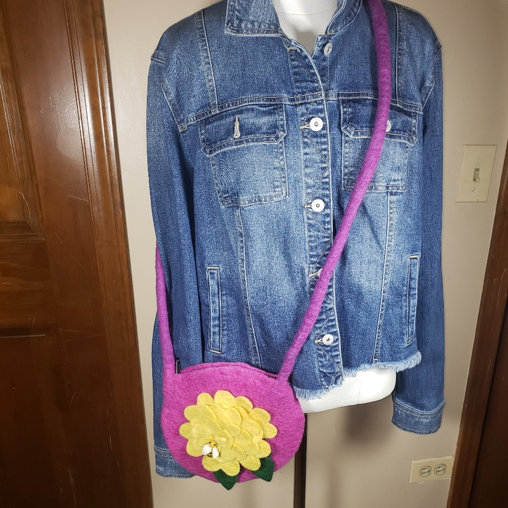 Felt Pink Crossbody Bag